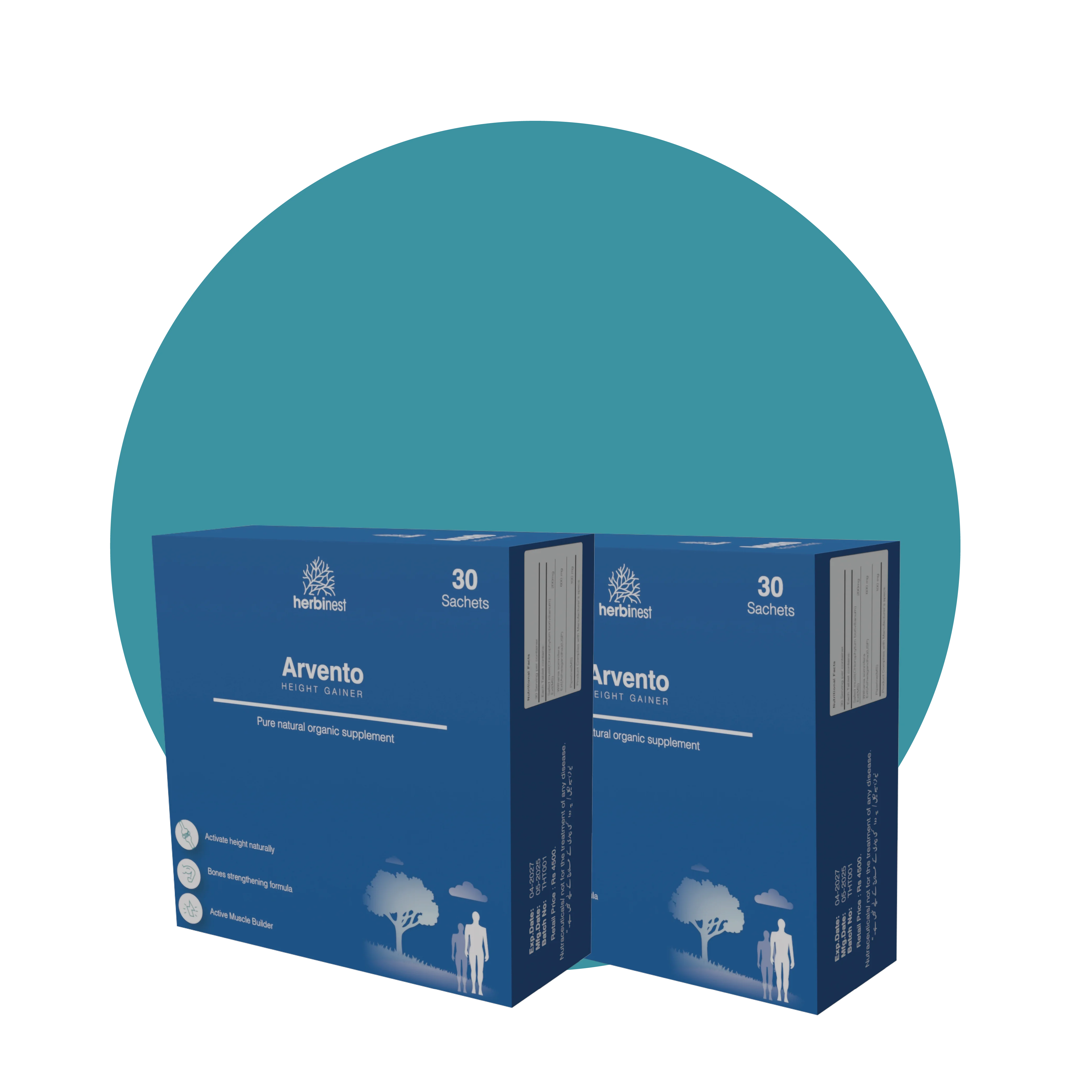 Pack of 2 Arvento Height Gainer