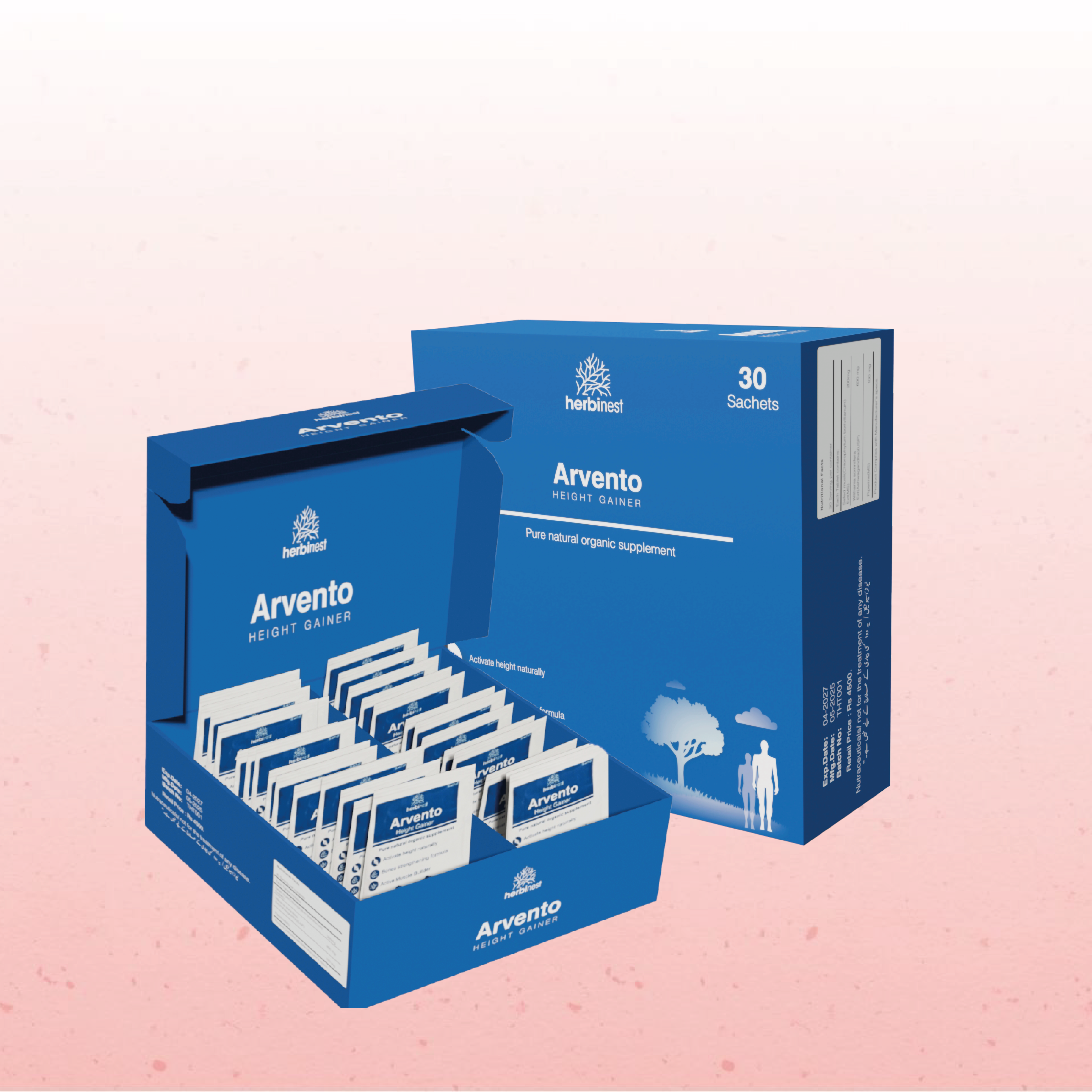 Pack of 2 Arvento Height Gainer