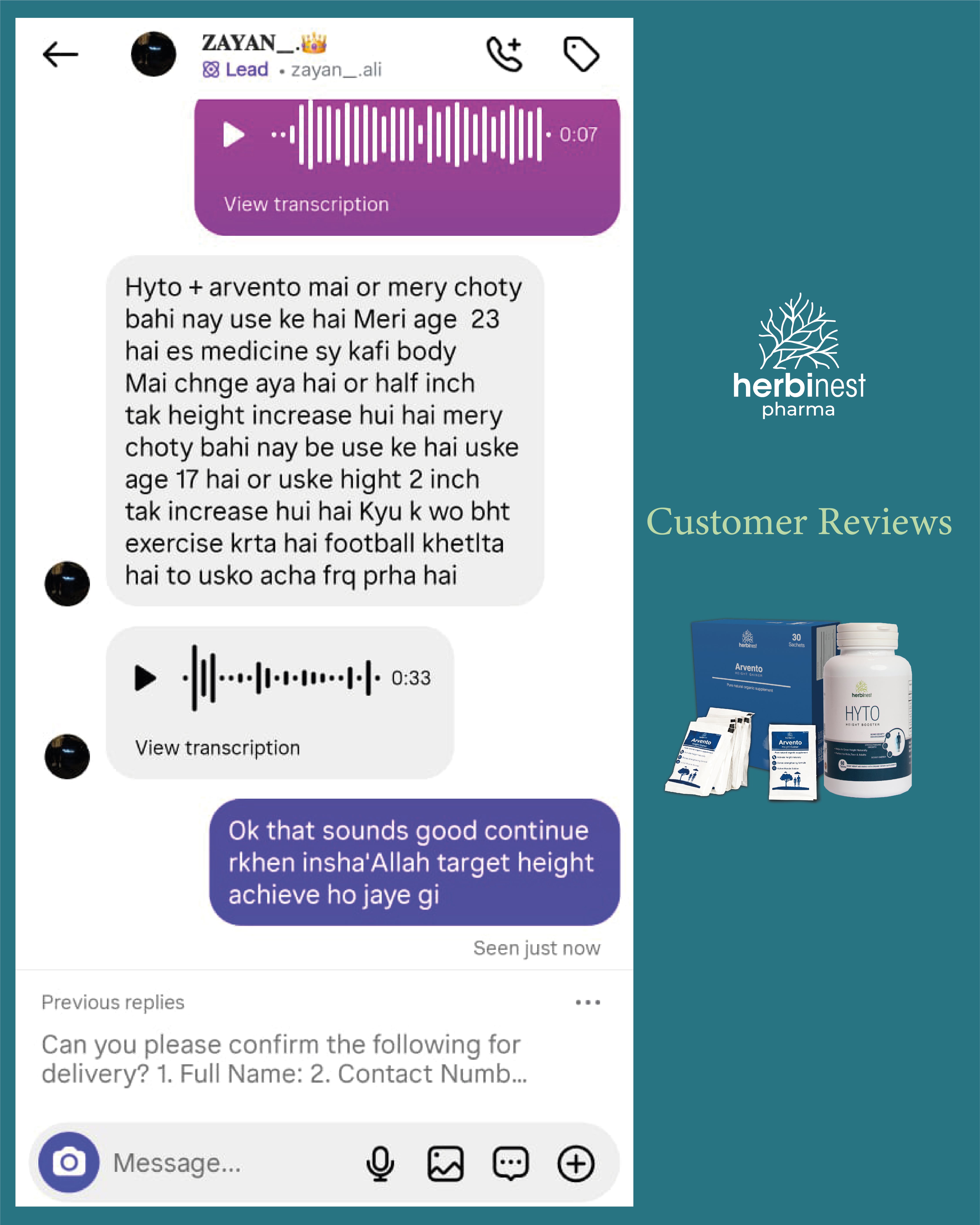 Hyto+Arvento (90 days height transformation program)